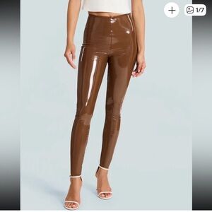 Commando Brown Faux Patent Leather Leggings